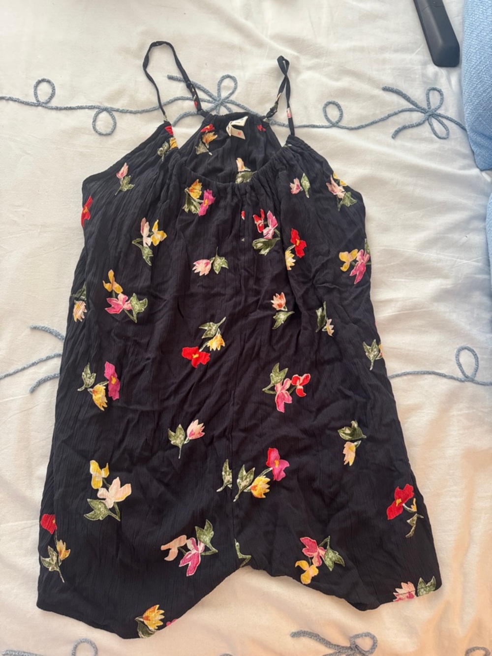 Billabong Black Floral Summer Romper